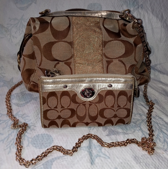 Coach Bags Coach Tan Crossbody Bag With Wallet Poshmark
